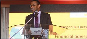 A speaker presenting at the Business Club launch