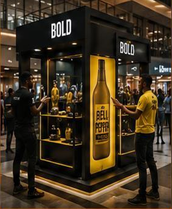 An experiential retail activation inside a shopping centre
